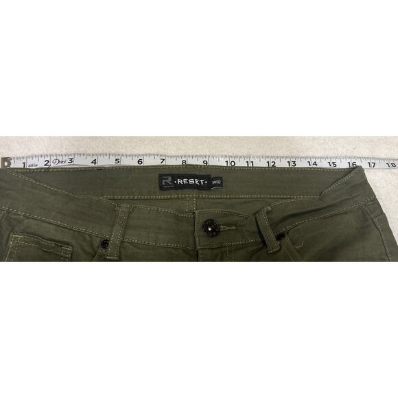 Reset Men’s Jeans Size 34x32 Green Slim Fit Stretch Mid Rise Straight Leg - Picture 5 of 9